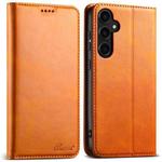 For Samsung Galaxy A53 5G Suteni Calf Texture Horizontal Flip Leather Phone Case(Khaki)