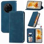For Huawei Mate 50 Retro Skin Feel Magnetic Flip Leather Phone Case(Blue)