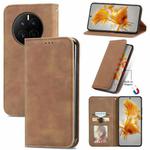 For Huawei Mate 50 Retro Skin Feel Magnetic Flip Leather Phone Case(Brown)