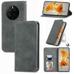 For Huawei Mate 50 Retro Skin Feel Magnetic Flip Leather Phone Case(Gray)