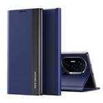 For Honor 300 Pro Side Electroplated Adsorption Leather Phone Case(Dark Blue)
