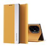 For Honor 300 Side Electroplated Adsorption Leather Phone Case(Yellow)