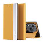 For Honor 400 Lite Side Electroplated Adsorption Leather Phone Case(Yellow)