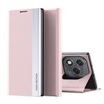 For Honor 400 Lite Side Electroplated Adsorption Leather Phone Case(Pink)