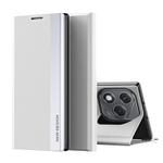 For Honor 400 Lite Side Electroplated Adsorption Leather Phone Case(Silver)