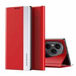 For Honor 400 Pro Global 160.8mm Side Electroplated Adsorption Leather Phone Case(Red)