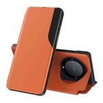 For Honor Magic5 Lite Attraction Flip Holder Leather Phone Case(Orange)