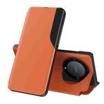 For Honor X50 Attraction Flip Holder Leather Phone Case(Orange)