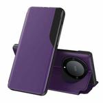 For Honor X9b Attraction Flip Holder Leather Phone Case(Purple)