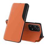 For Honor 200 Lite Global Attraction Flip Holder Leather Phone Case(Orange)