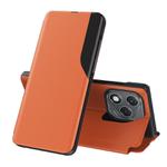 For Honor 400 Lite Attraction Flip Holder Leather Phone Case(Orange)