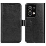 For OPPO Reno9 Pro+ R64 Texture Horizontal Flip Leather Phone Case(Black)