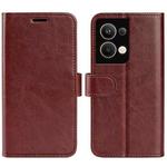 For OPPO Reno9 Pro+ R64 Texture Horizontal Flip Leather Phone Case(Brown)