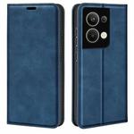 For OPPO Reno9 Pro+ Retro-skin Magnetic Suction Leather Phone Case(Dark Blue)