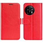For OnePlus 11 R64 Texture Horizontal Flip Leather Phone Case(Red)