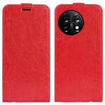 For OnePlus 11 R64 Texture Vertical Flip Leather Phone Case(Red)