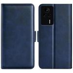 For Xiaomi Redmi K60E Dual-side Magnetic Buckle Horizontal Flip Leather Phone Case(Dark Blue)