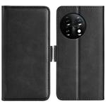 For OnePlus 11 Dual-side Magnetic Buckle Leather Phone Case(Black)