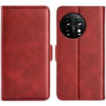 For OnePlus 11 Dual-side Magnetic Buckle Leather Phone Case(Red)