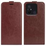 For Xiaomi Redmi 12C R64 Texture Single Vertical Flip Leather Phone Case(Brown)