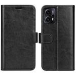 For Motorola Moto G13 R64 Texture Horizontal Flip Leather Phone Case(Black)