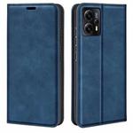 For Motorola Moto G23 4G / G13 4G Retro-skin Magnetic Suction Leather Phone Case(Dark Blue)