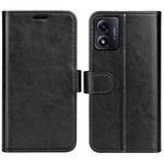 For Motorola Moto E13 R64 Texture Horizontal Flip Leather Phone Case(Black)