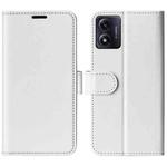 For Motorola Moto E13 R64 Texture Horizontal Flip Leather Phone Case(White)