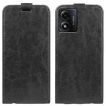 For Motorola Moto E13 R64 Texture Single Vertical Flip Leather Phone Case(Black)