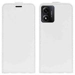 For Motorola Moto E13 R64 Texture Single Vertical Flip Leather Phone Case(White)