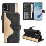 For Motorola Moto G53 Stitching Horizontal Flip Leather Phone Case(Black)