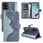 For Motorola Moto G53 Stitching Horizontal Flip Leather Phone Case(Blue)