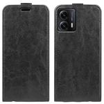 For Motorola Moto G53 R64 Texture Single Vertical Flip Leather Phone Case(Black)