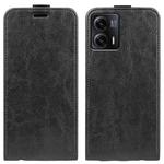 For Motorola Moto G73 R64 Texture Single Vertical Flip Leather Phone Case(Black)