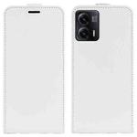 For Motorola Moto G73 R64 Texture Single Vertical Flip Leather Phone Case(White)