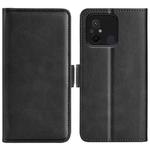 For Xiaomi Redmi 12C Dual-side Magnetic Buckle Horizontal Flip Leather Phone Case(Black)