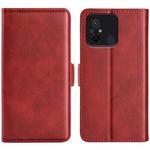 For Xiaomi Redmi 12C Dual-side Magnetic Buckle Horizontal Flip Leather Phone Case(Red)