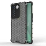 For vivo S16 / S16 Pro Shockproof Honeycomb Phone Case(Black)