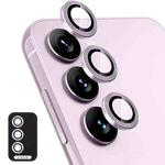 For Samsung Galaxy A14 / A34 ENKAY Hat-Prince 9H Rear Camera Lens Aluminium Alloy Ring Tempered Glass Film(Purple)