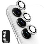 For Samsung Galaxy A24 ENKAY Hat-Prince 9H Rear Camera Lens Aluminium Alloy Ring Tempered Glass Film(Silver)