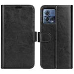 For Motorola Moto S30 Pro R64 Texture Horizontal Flip Leather Phone Case(Black)