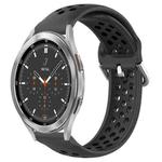 For Samsung  Galaxy Watch 4 Classic 46mm 20mm Perforated Breathable Sports Silicone Watch Band(Black)