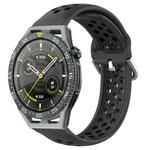 For Huawei Watch GT3 SE 22mm Perforated Breathable Sports Silicone Watch Band(Black)