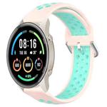 For Xiaomi MI Watch Sport 22mm Perforated Breathable Sports Silicone Watch Band(Pink+ Water Duck)