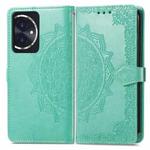 For Honor 100 Mandala Flower Embossed Leather Phone Case(Green)