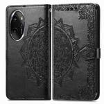 For Honor 100 Pro Mandala Flower Embossed Leather Phone Case(Black)