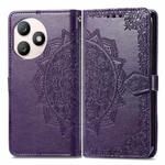 For Honor X50i+ Mandala Flower Embossed Leather Phone Case(Purple)