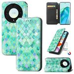 For Honor X40 CaseNeo Colorful Magnetic RFID Anti-theft Leather Phone Case(Green)
