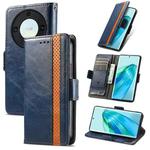 For Honor X40 CaseNeo Splicing Dual Magnetic Buckle Leather Phone Case(Blue)