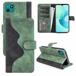 For wiko T10 Stitching Horizontal Flip Leather Phone Case(Green)